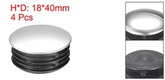 Post End Cap Cover, 4pcs 40mm Fence Post Cap Round Tube Cover Insert, 38x18mm