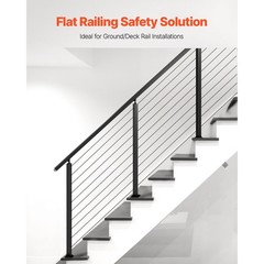 36in 30 deg Cable Post Stainless Black for Stairs