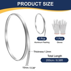 Aluminum Flashing Roll, 0.4″ x 6.56ft Aluminum Flashing Roofing Panels 1.2mm