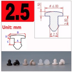 White/Black/Grey/Clear Snap-on Hole Plug 2.5mm – 14mm Silicone Blanking End Caps