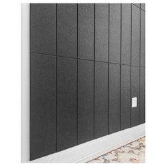 DECORITA Shiplap Felt Wall Panels 23-SqFt Interior Wall Decor, Black 24pcs