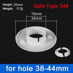 Wall Hole PP Plastic Cable Cover Round Wire Tidy Grommet Hole Decorative Cover