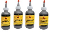 4 bottles MZ-21 Mr. Zip Extra Fine Graphite Dry Lubricant 1.75 Oz. Gram