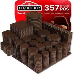X-Protector 357 Pcs Premium Huge Pack Felt Furniture Pads Quantity Of Furniture