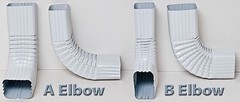 90° Gutter Elbow Tan 2×3 Aluminum Downspout “A or B “2 Pack”