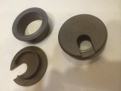 1-7/8 Inch Round Brown Plastic Desk Grommets Wire Managers Grommet