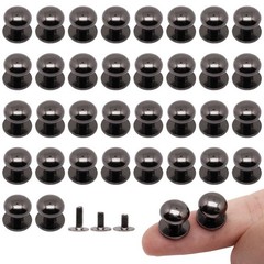 BUXIMN Mini Drawer Pulls, Small Knobs for Diameter 0.37″ -36pcs, Black