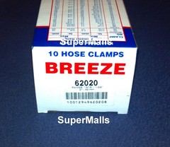 Breeze Power-Seal 62020 13/16 – 1 3/4 Inch Range, 1/2″ 301 SS Band 10 Clamps