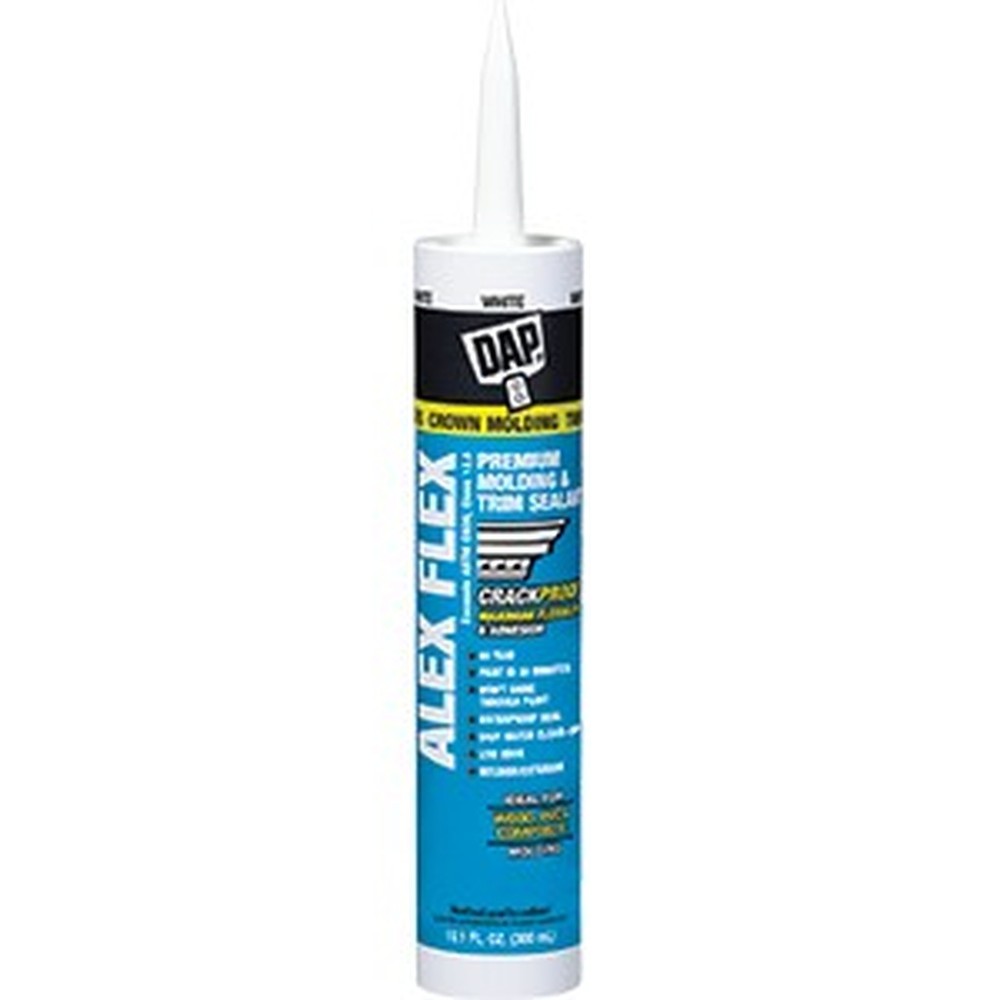DAP 18542 10.1oz White Alex Flex Premium Molding & Trim Acrylic Sealant-12PK
