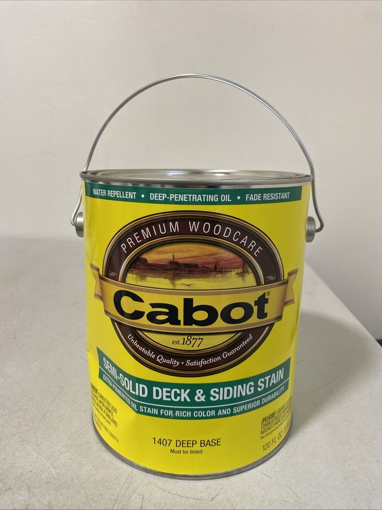 New Cabot 1407 Deep Base 1 Gallon Semi-Solid Deck & Siding Stain