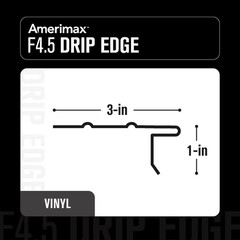 3 In. X 10 Ft. White Vinyl Drip Edge Flashing