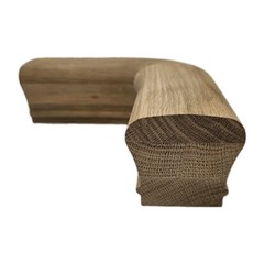 Red Oak Level Quarter Turn Solid Handrail 7011 6-1/2 in. x 2-5/8 in. Stainable