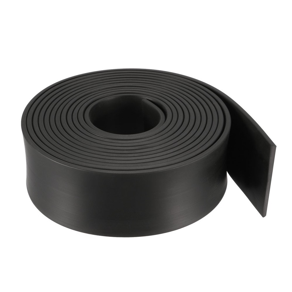 Solid Rectangle Rubber Seal Strip 40mm Wide 3mm Thick, 3 Meters Long Black
