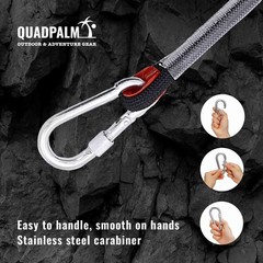 Grappling Hook with 10m Rope – Multifunctional QUADPALM Standard, Black