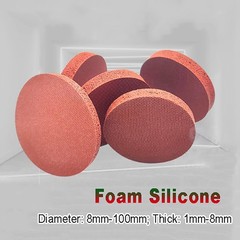 Round Foamed Silicone Discs Sponge Pad Seal Gasket – Various Thicknesses & Sizes