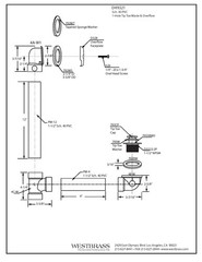 Westbrass Tip-Toe Sch. 40 PVC Bath Waste with One-Hole Elbow, Satin Nickel, D…