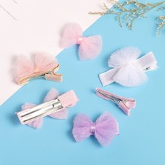 50x Small Mesh Bow Accessories Cute Decor for DIY Children’s Headwear Bag Craft
