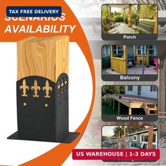 6 Pack Decorative 4×4 Post Base, Decorative Post Anchor Bracket for Wood Posts,