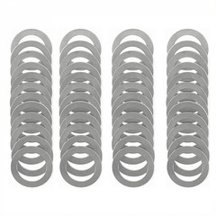 M13×19Mm 304 Stainless Flat Washer Shim Set 48Pcs (0.1/0.2/0.3/0.5Mm Each 12Pcs)