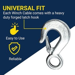 Tie Down Engineering 59395 Winch Cable 7/32″ x 25′ 7/32 in x 25 ft