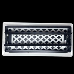 4″ x 12″ Lattice Design Steel Floor Register in Metallic Bronze Finish with m…