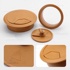 60mm Computer Desk Table Grommet Cable Tidy, Port Outlet Wire Hole Surface Cover