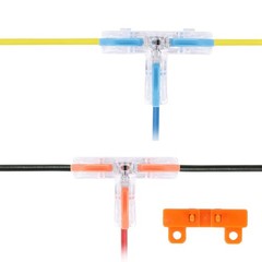 T Tap Connectors for AWG 28-12, Lever Wire Connectors 40 Pack, Pushin 3 Way T…