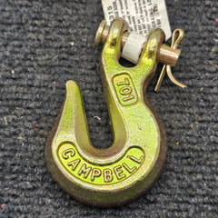 (QTY 6) Campbell T9503315: Clevis Grab Hook with Pin 25″