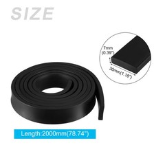 Solid Rubber Strips 78.74″L x 1.18″W x 0.28″T Rubber Neoprene Sheet Rolls