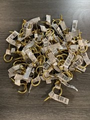 69 SOLID BRASS 1-1/2″ HANGING CUP HOOKS 212-6977 NOS Free Shipping