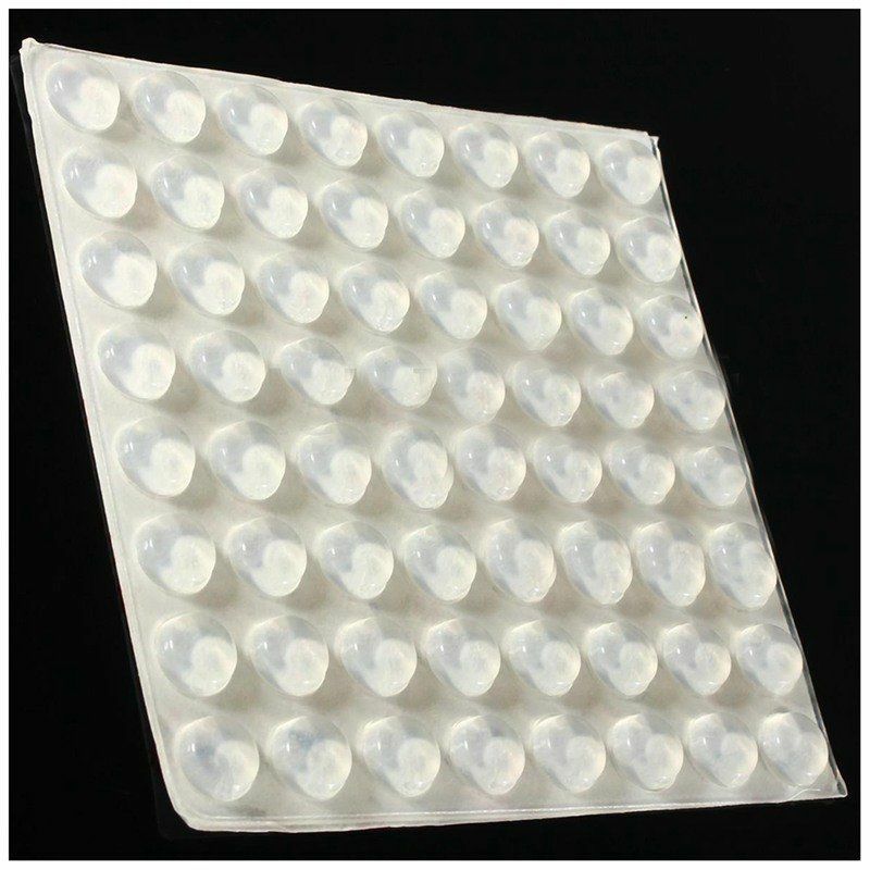 100Pcs Self Adhesive Silicone Feet Bumper Door Cupboard Buffer Stop Bump