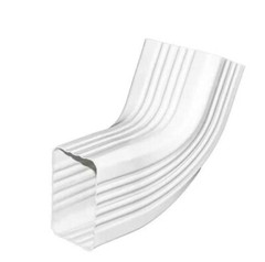3 In. X 4 In. White Vinyl Downpipe – A/B Elbow