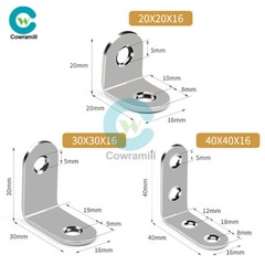 10pc Stainless Steel 90 Degree L-Shaped Bracket Shelf Support Angle Iron Bracket
