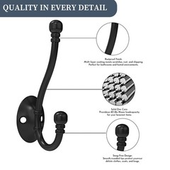 Cbwlwj 6 Pack Heavy Duty Wall Hooks For Hanging Metal Coat Hooks Wall Mount