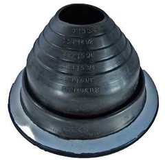 Pack of 5 #4 (3″ to 6-1/4″) Dektite Round Pipe Flashing Boot: Black EPDM Roof