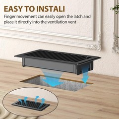 6×12 Floor Register, 2 Pack Heavy Duty Steel Walkable Floor Vent Covers, Easy…