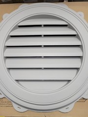 Mid-America 22″ Round Gable Vent GRAY Vinyl Snap-On Trim #057