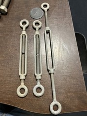 Chicago Hardware Eye & Eye Turnbuckle Galvanized Steel 3/8″ x 10” Set Of 3