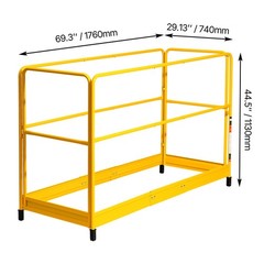 6 Foot Scaffolding Safety Guardrail, Rustproof Solid Carbon Steel Scaffold Guard