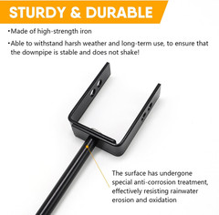 Rainwater Downspout Bracket – Heavy-Duty Galvanized Iron with Eco-Friendly Coati