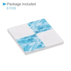 Dollhouse Flooring, 1.18″ Square, Wood Miniature Floorboard (Blue), 9-Pieces