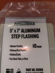 Brand New Sealed (10-Pk) Amerimax Step Flashing Aluminum 5″ x 7″ 85068