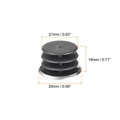 Post End Cap Cover, 8pcs 25mm Fence Post Cap Round Tube Cover Insert, 21x18mm
