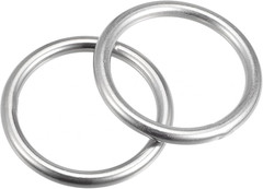 316 Stainless Steel round Ring Welded O-Rings 45Mm(1.77″) ID 6Mm Thick 2Pcs