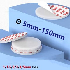 Round Rubber Pads Disc Sheet Self Adhesive Gaskets Dia 5mm-150mm Thick 1-5mm