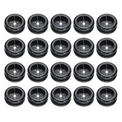 20 Pcs 9/16″ Rubber Grommet Round Rubber Hole Plugs Black