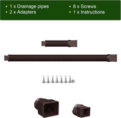 Rain Gutter Downspout Extensions, Downspout Extender for Rainwater Drainage F…