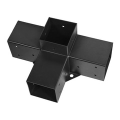 2-Set Pergola Corner Brackets 4-4in, Steel, Heavy Duty