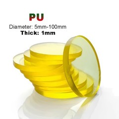 1mm Thick Round Polyurethane PU Disc Discs Damping Pads Sheet | Φ 5mm-100mm