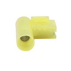 50Pcs Flag Crimp Terminals Female Nylon Fully Insulated Wire Connectors Yellow
